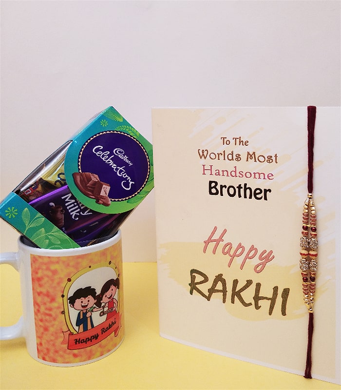 Cadbury Delight with a Set of Rakhi & Mug