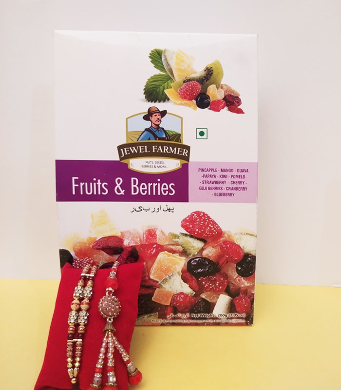 Exotic Fruit N Berries with Ravishing Bhaiya Bhabhi Rakhi