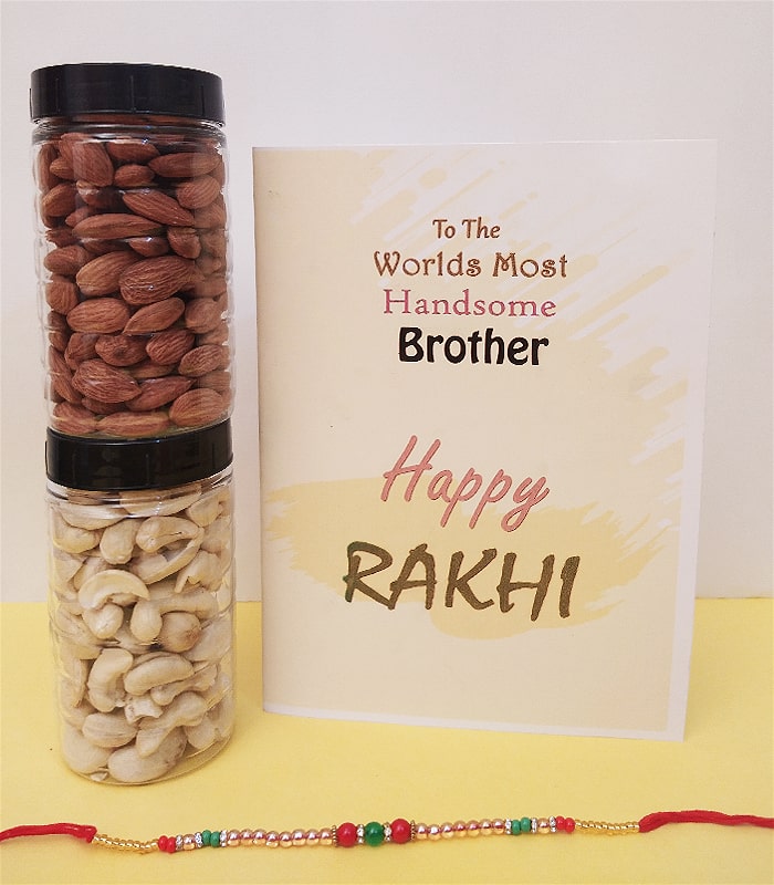 Appealing Set of Rakhi with Rich DryFruits