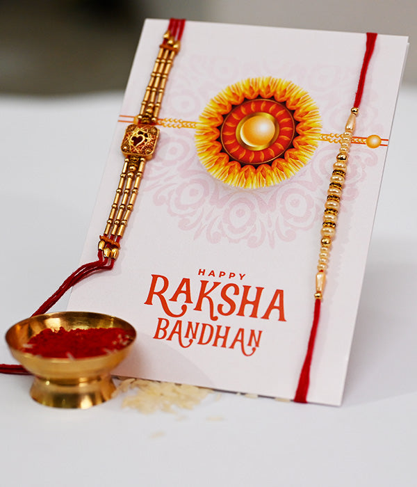 Radiant 2 Set Rakhi With Greeting Card