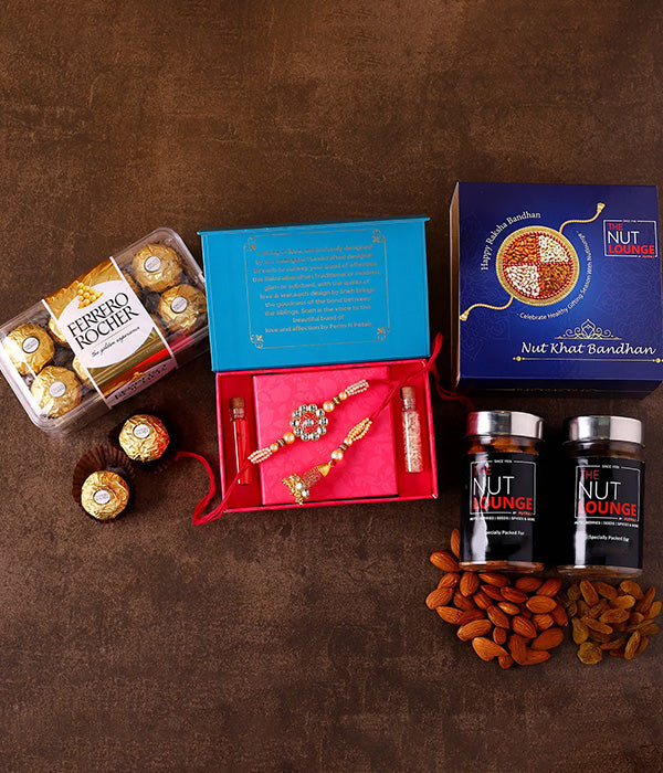Luxurious Combo of rakhis with exciting gifts